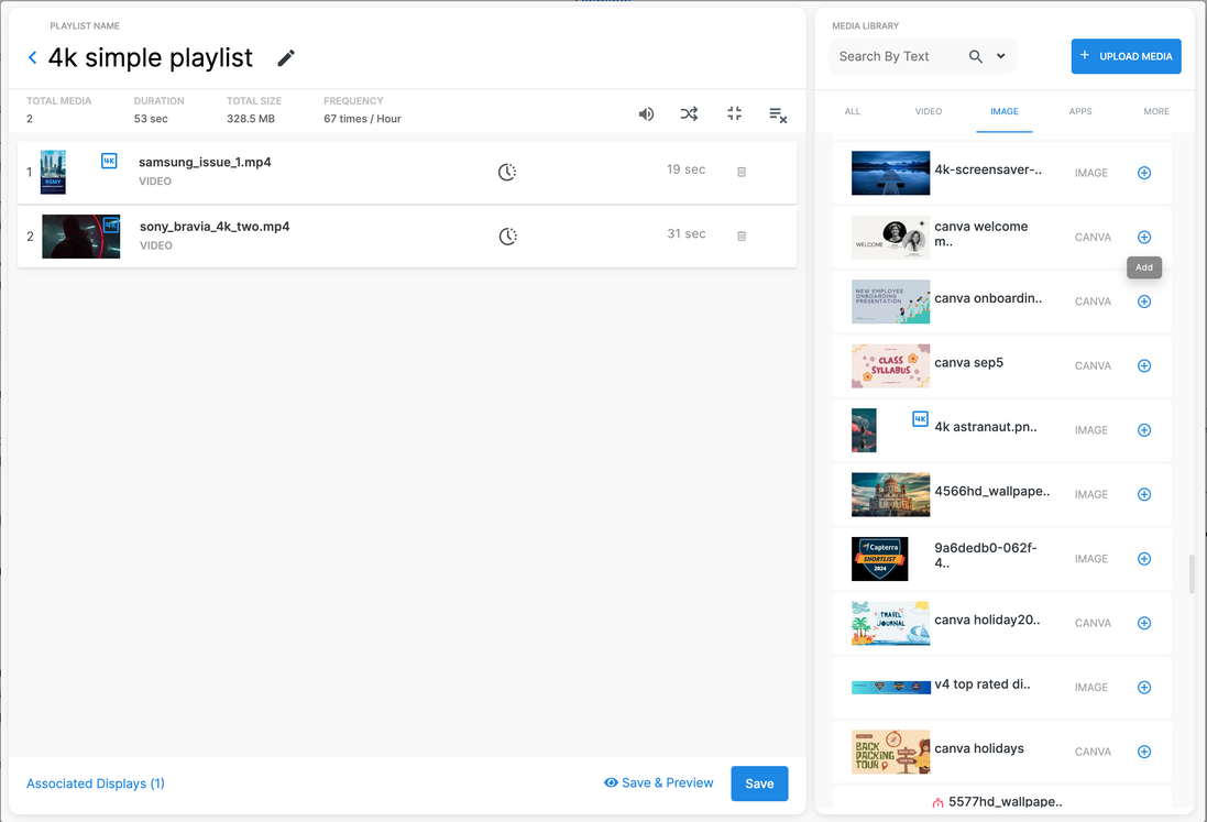 Playlist editor