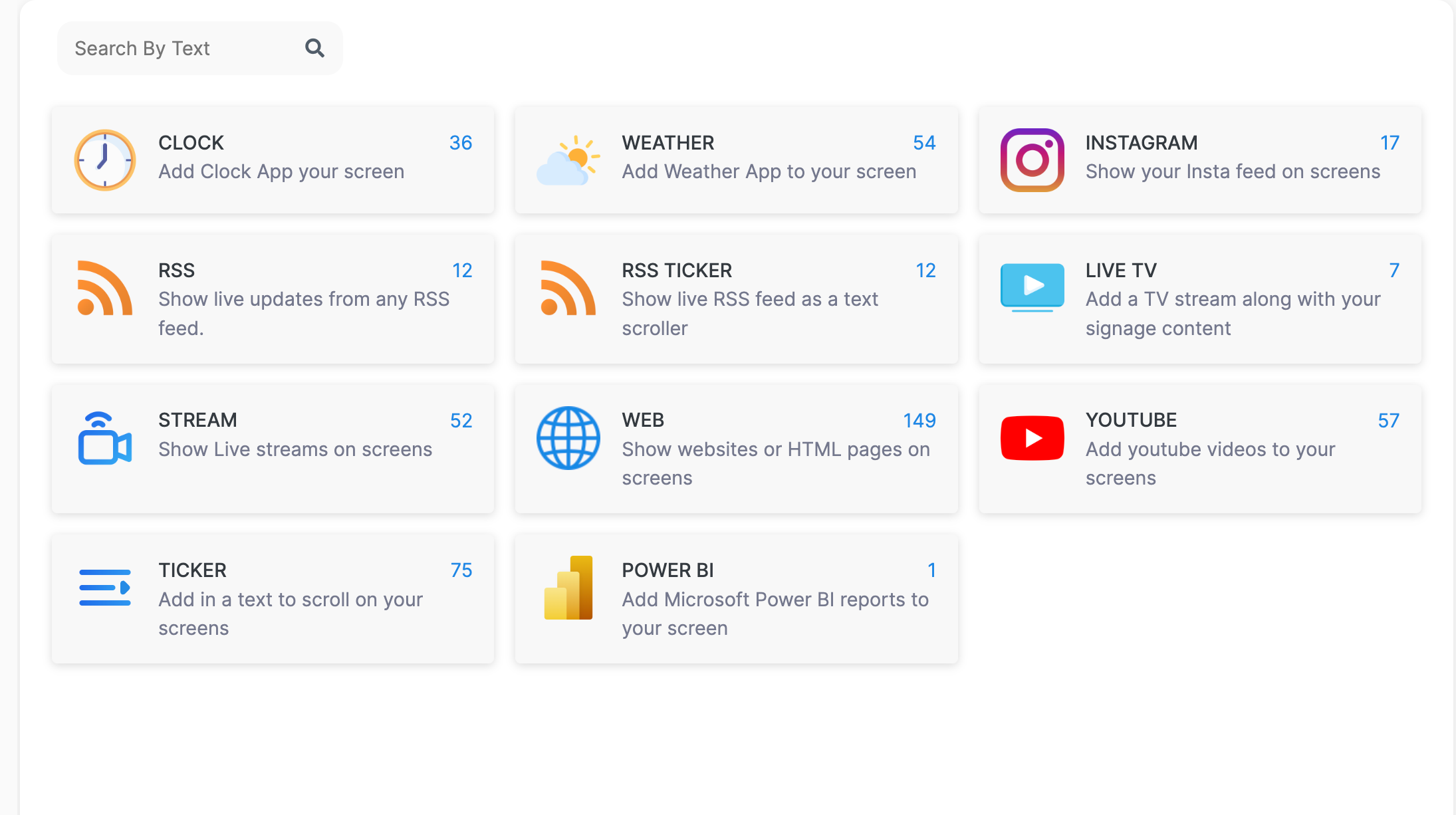 Apps selection