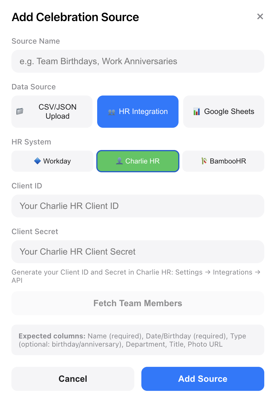 Connecting Charlie HR
