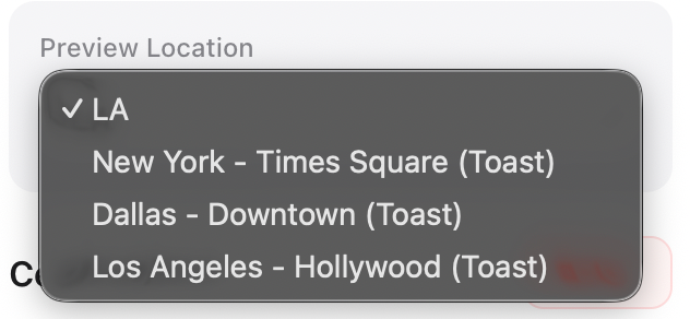 Setting Up Locations
